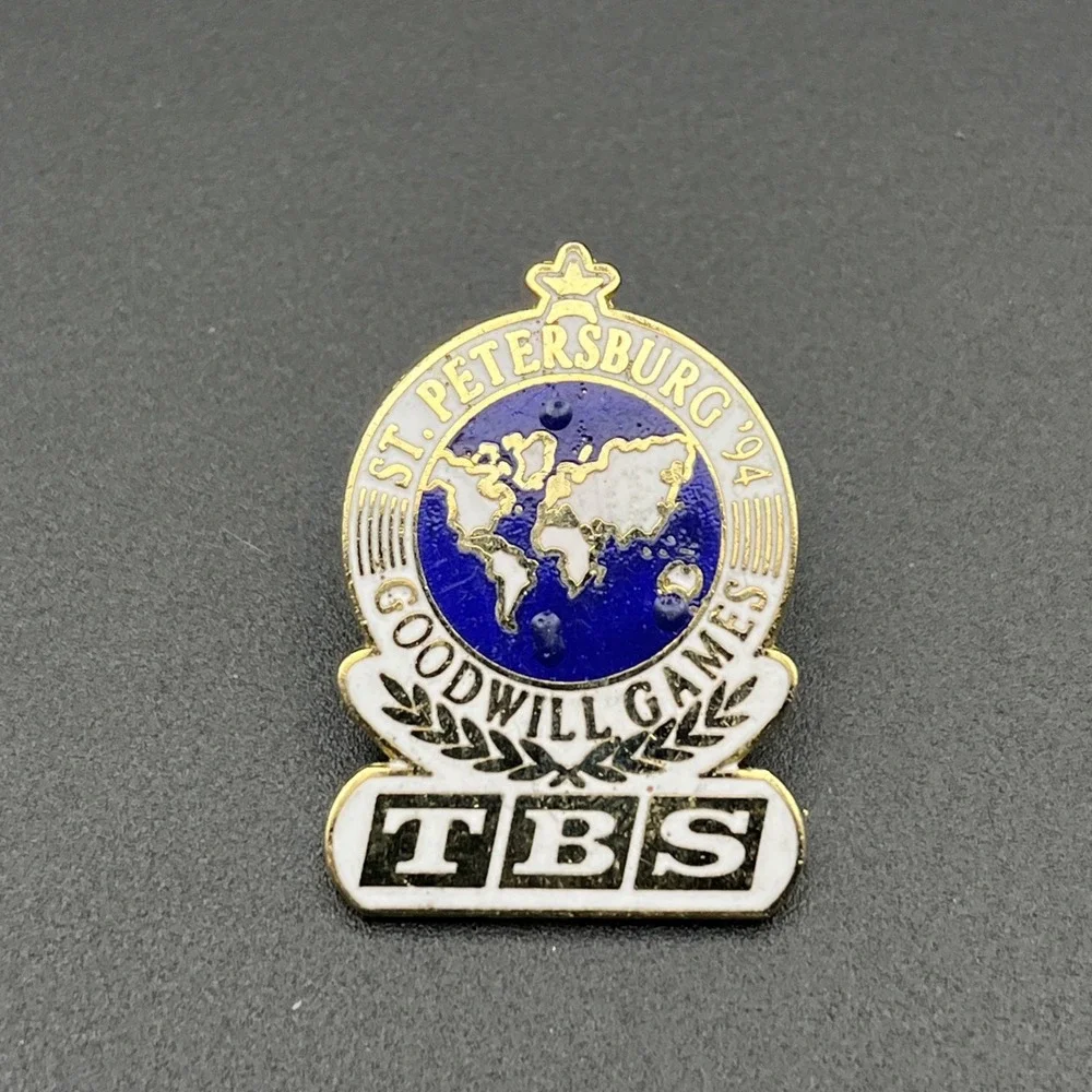 1994 St. Petersburg‎ Goodwill Games TBS Sponsor Lapel Hat Pin